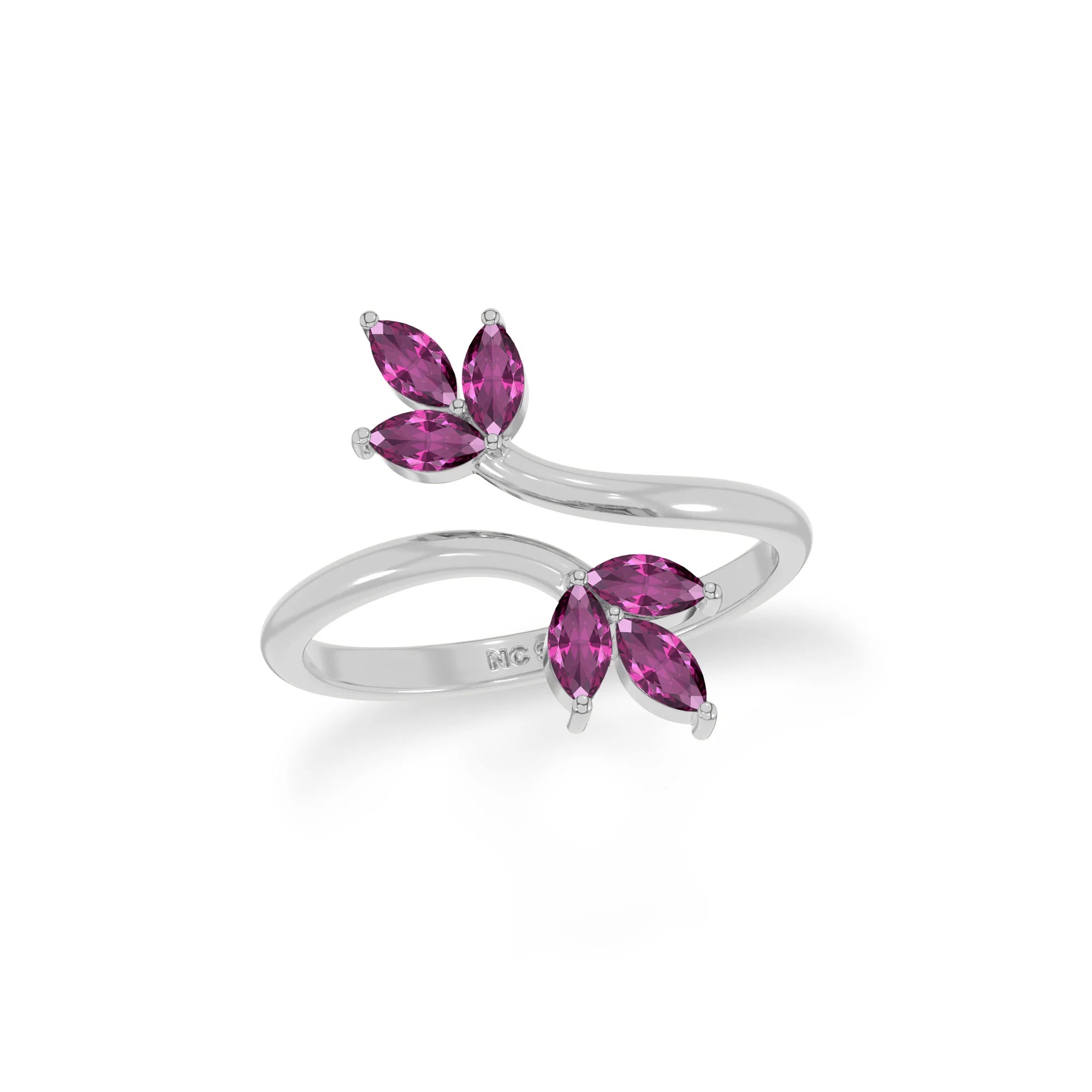 rhodolite-garnet prong-set ring