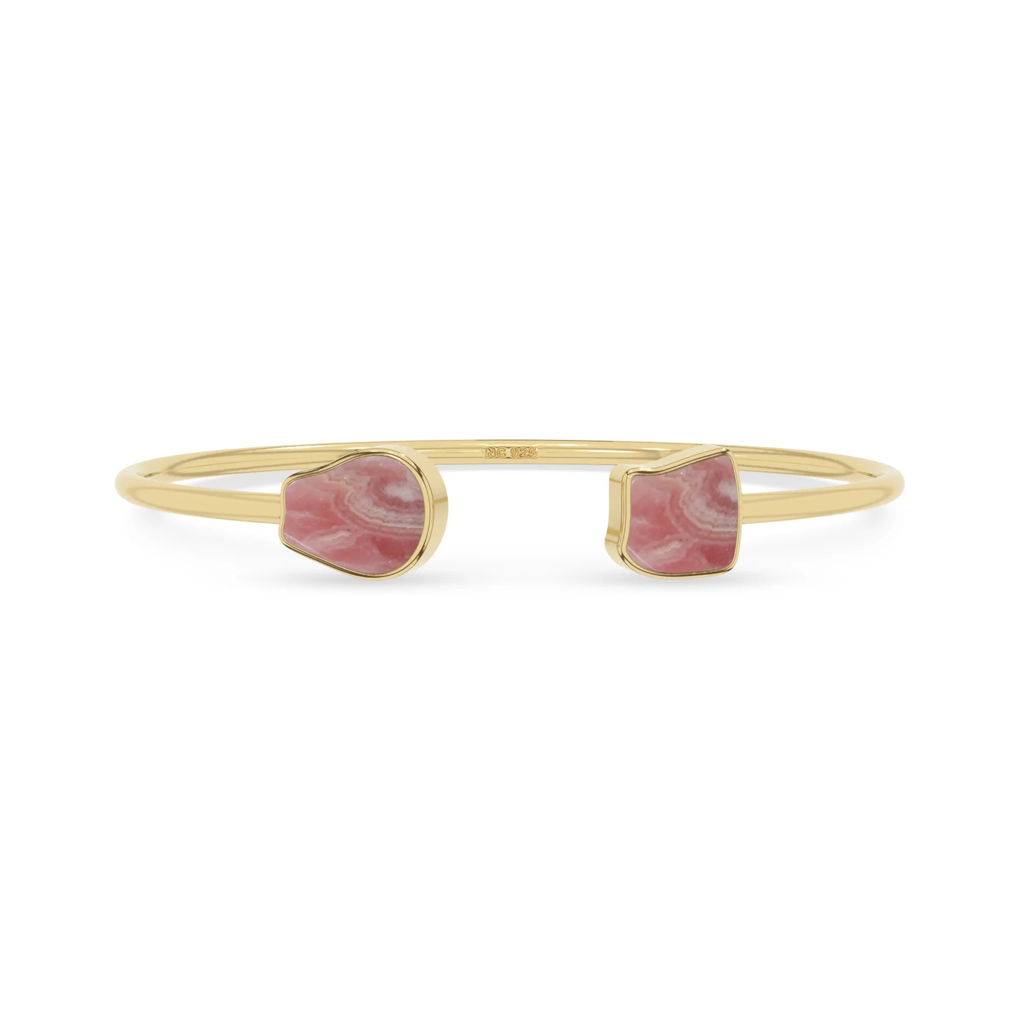 rhodochrosite twister bracelet