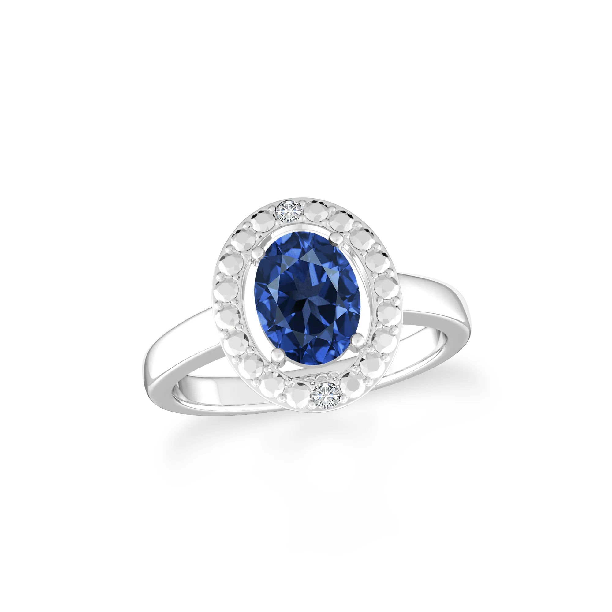 kyanite prong-set ring