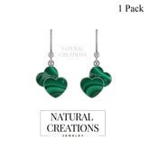 malachite slice earrings