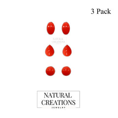red coral earrings