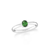 chrome diopside stackable prong-set ring