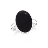 shungite bezel-set ring