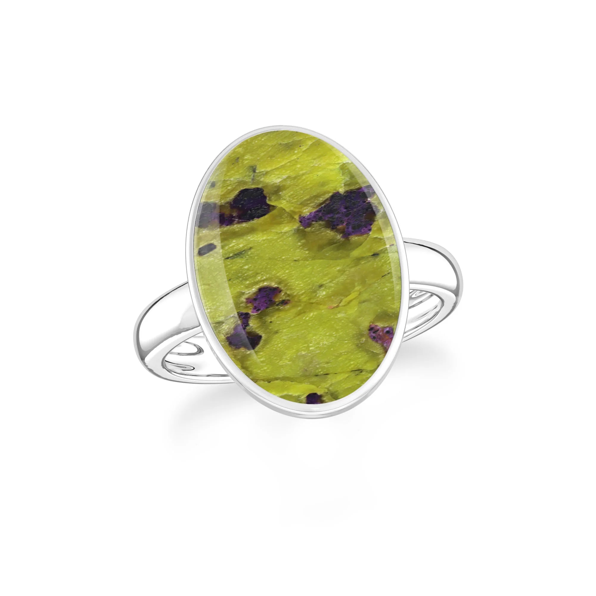 stichitite bezel-set ring