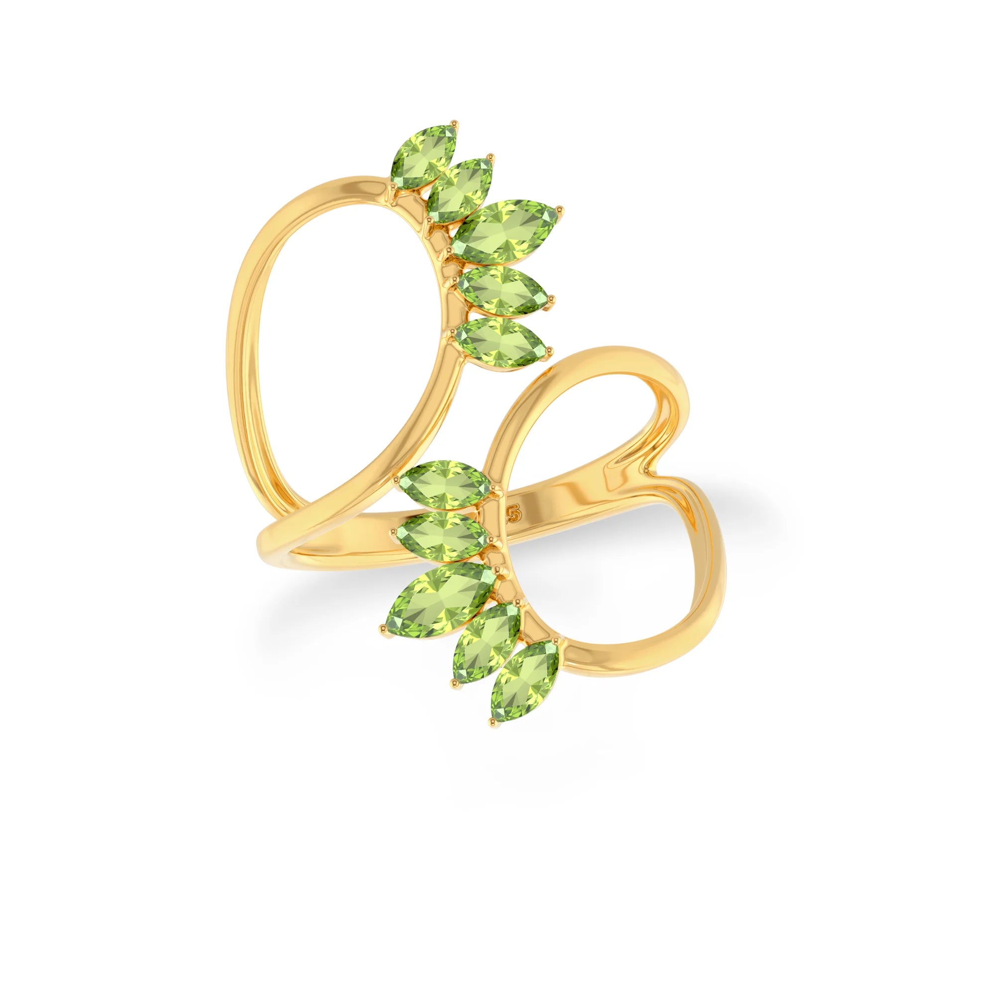 peridot prong-set ring