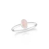 rose quartz bezel-set ring
