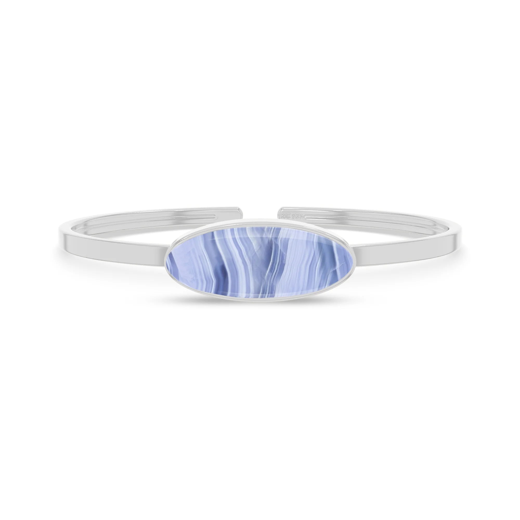 blue lace agate rough bracelet