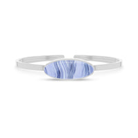blue lace agate rough bracelet