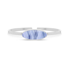 blue lace agate rough bracelet