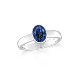 kyanite bezel-set ring