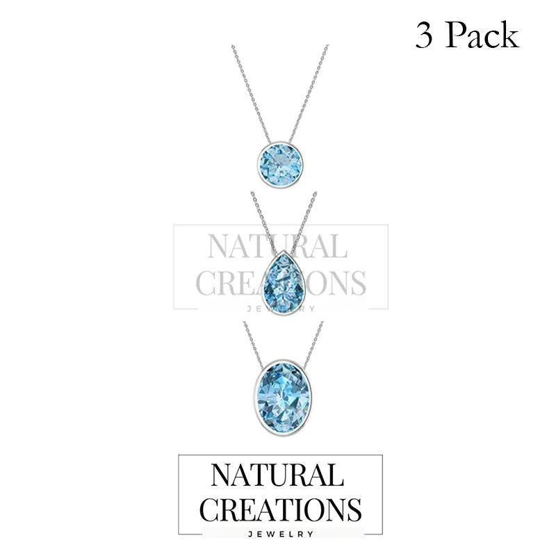 swiss blue topaz pendant