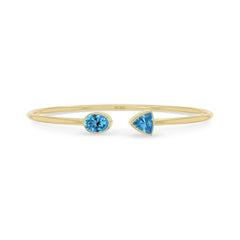 swiss blue topaz cut bracelet