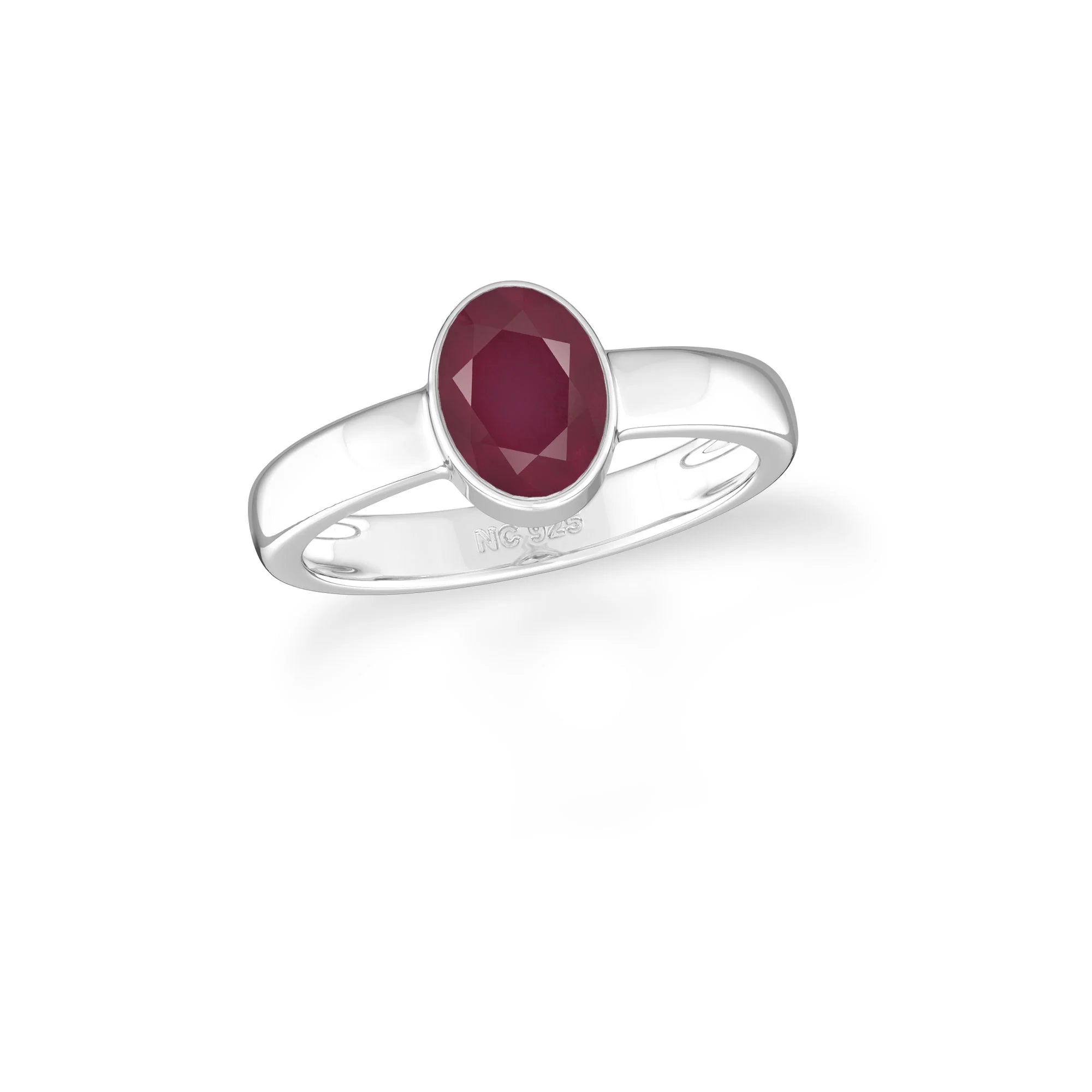 ruby bezel-set ring