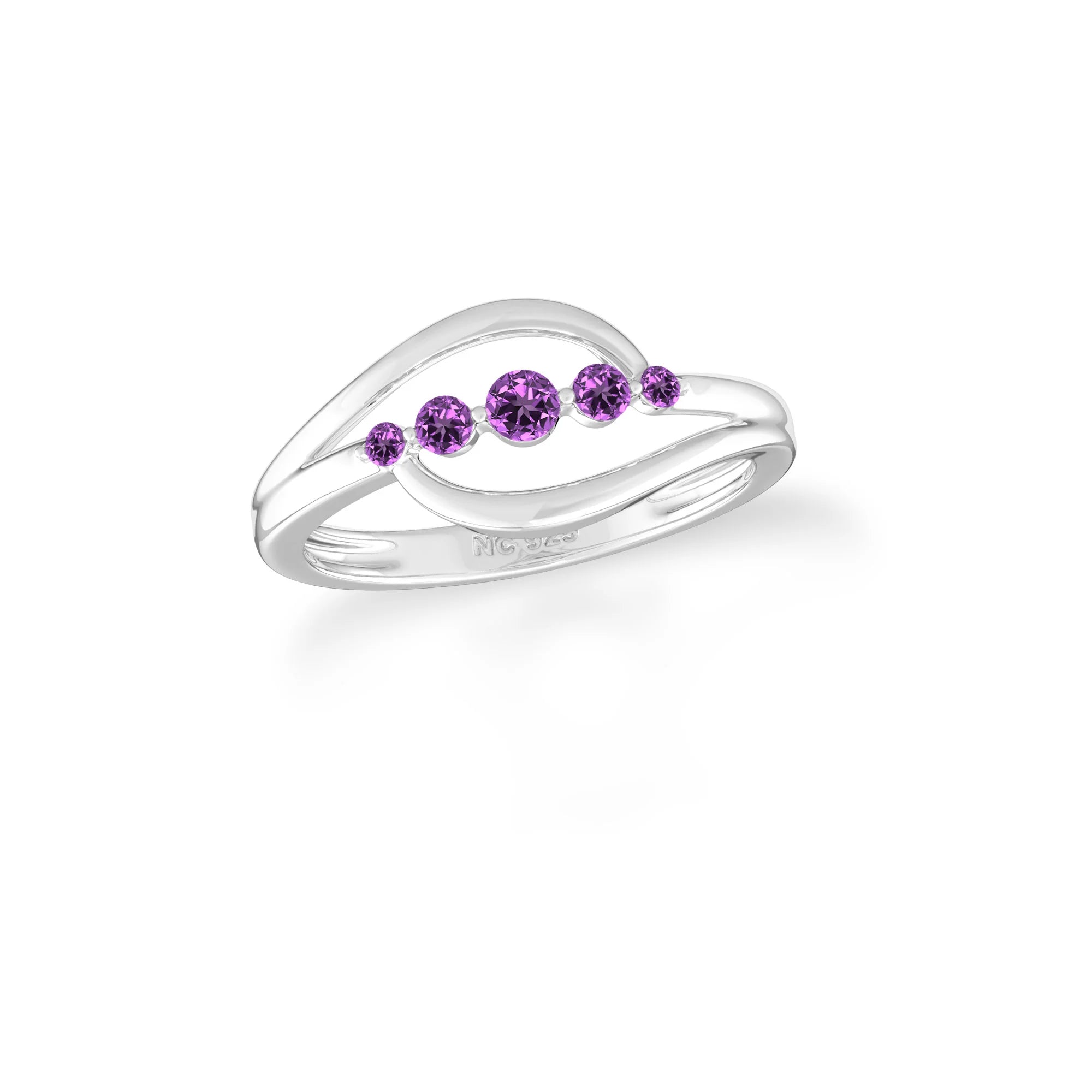 amethyst prong-set ring