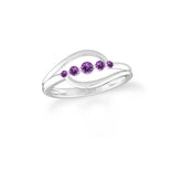 amethyst prong-set ring