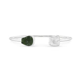 moldavite herkimer twister bracelet