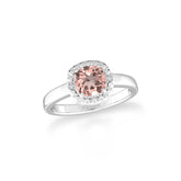 morganite prong-set ring