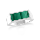 malachite bezel-set ring