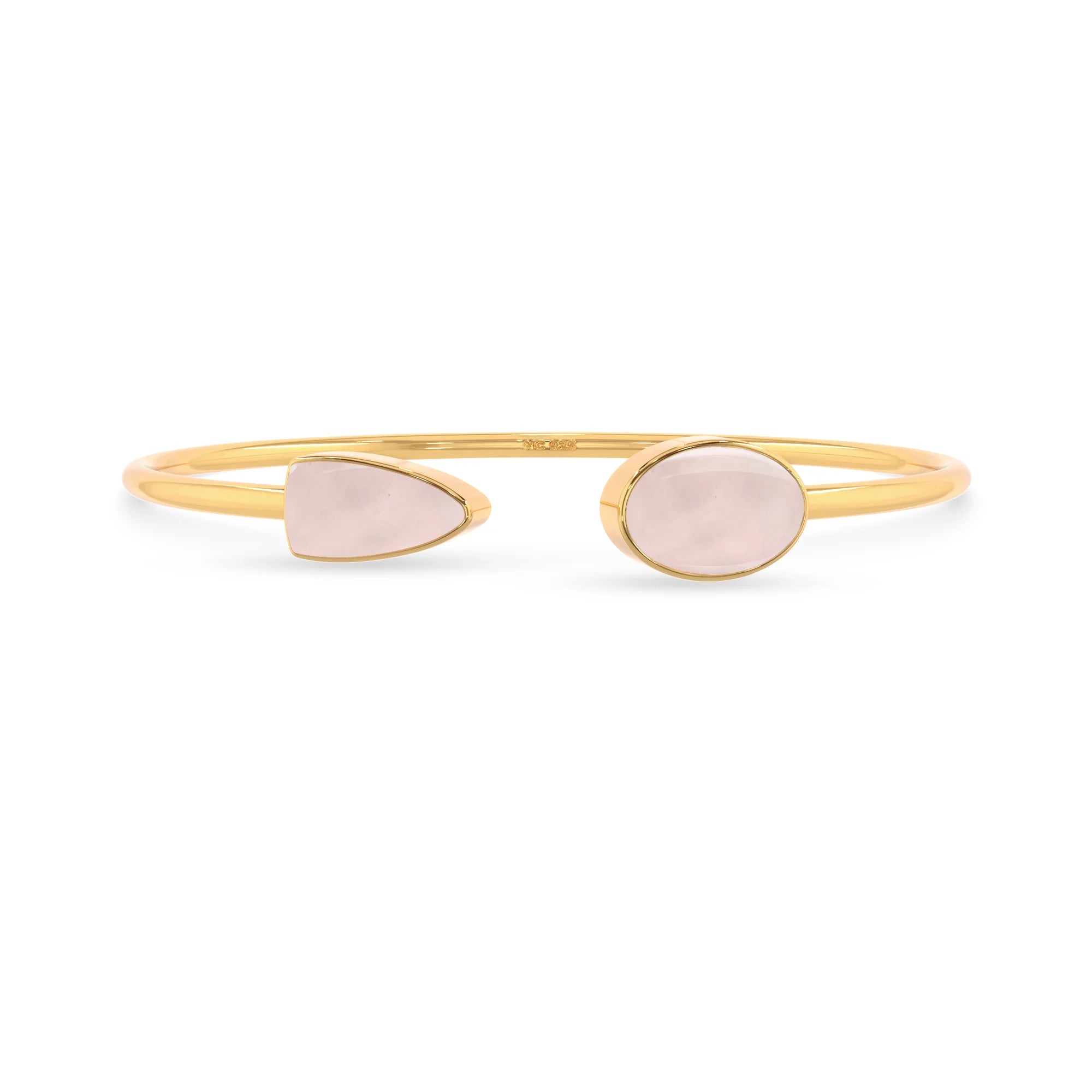 rose quartz cab bracelet