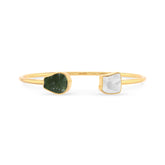 moldavite herkimer twister bracelet