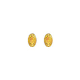 citrine cut oval earrings