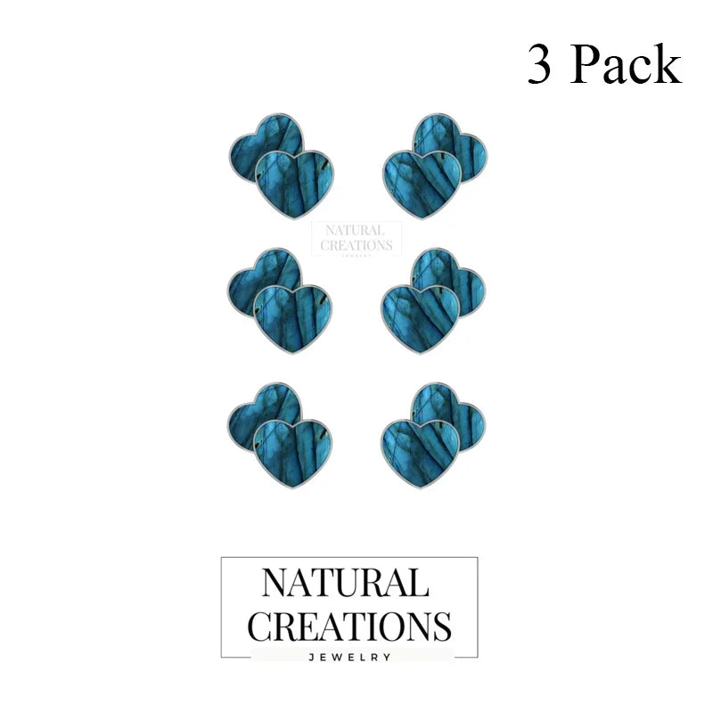 labradorite slice earrings