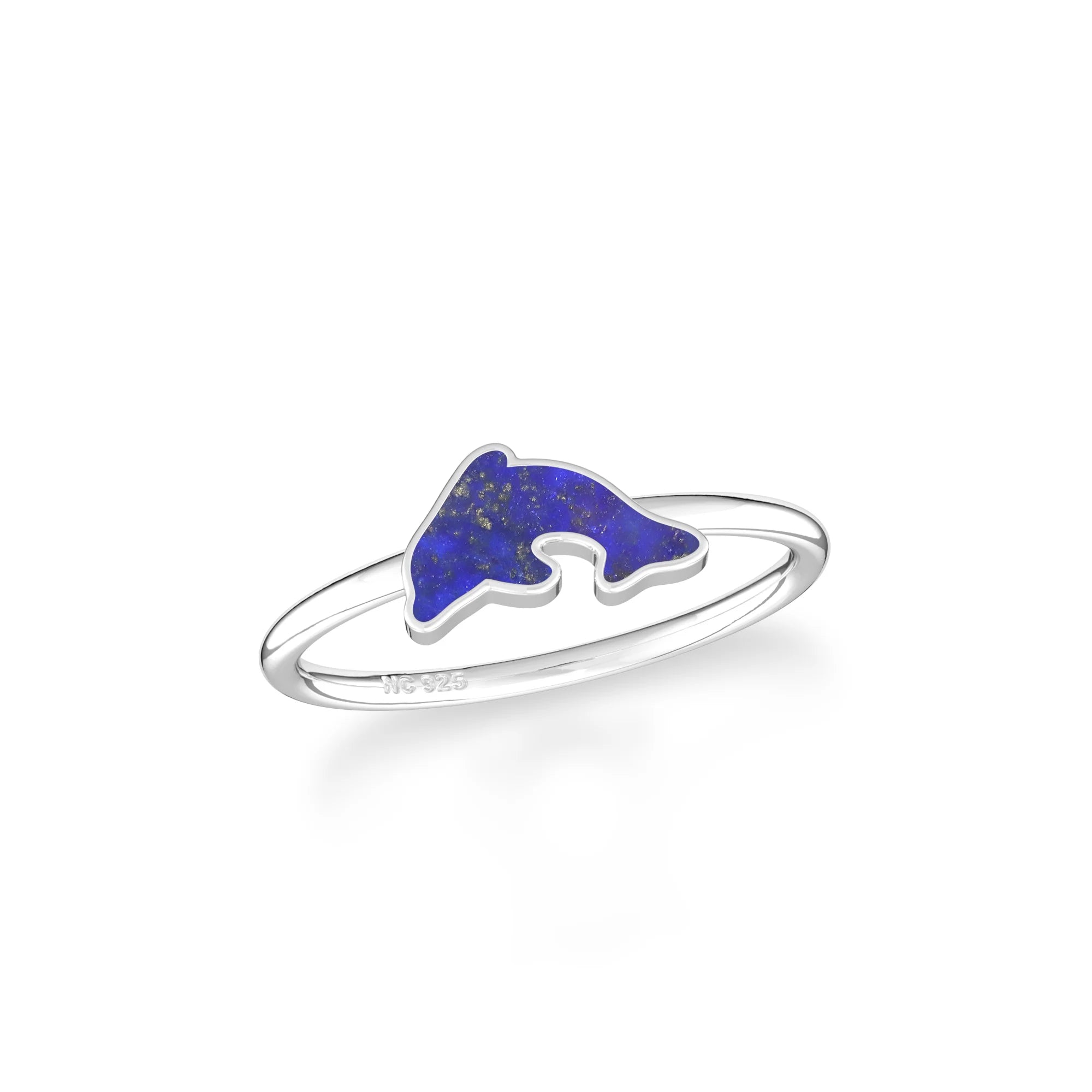 lapis lazuli stackable bezel-set ring