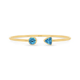 swiss blue topaz cut bracelet