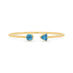 swiss blue topaz cut bracelet