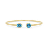 swiss blue topaz cut bracelet