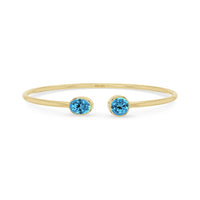swiss blue topaz cut bracelet