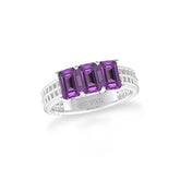 amethyst prong-set ring
