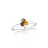 bumble bee stackable bezel-set ring