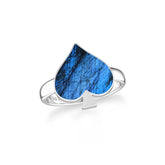 labradorite bezel-set ring