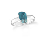 labradorite bezel-set ring