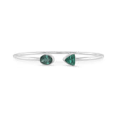 green tourmaline cut bracelet