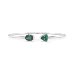 green tourmaline cut bracelet