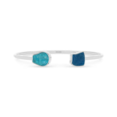 paraiba apatite with neon apatite twister bracelet