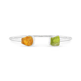 citrine with peridot twister bracelet
