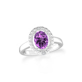 amethyst prong-set ring