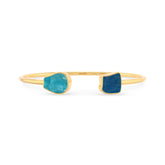 paraiba apatite with neon apatite twister bracelet