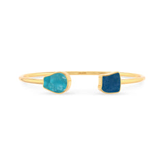 paraiba apatite with neon apatite twister bracelet