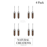 smoky quartz cut earrings