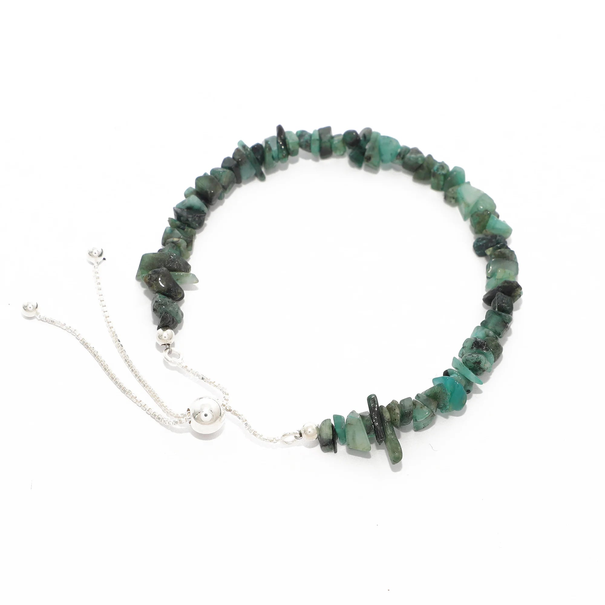 emerald rough bracelet