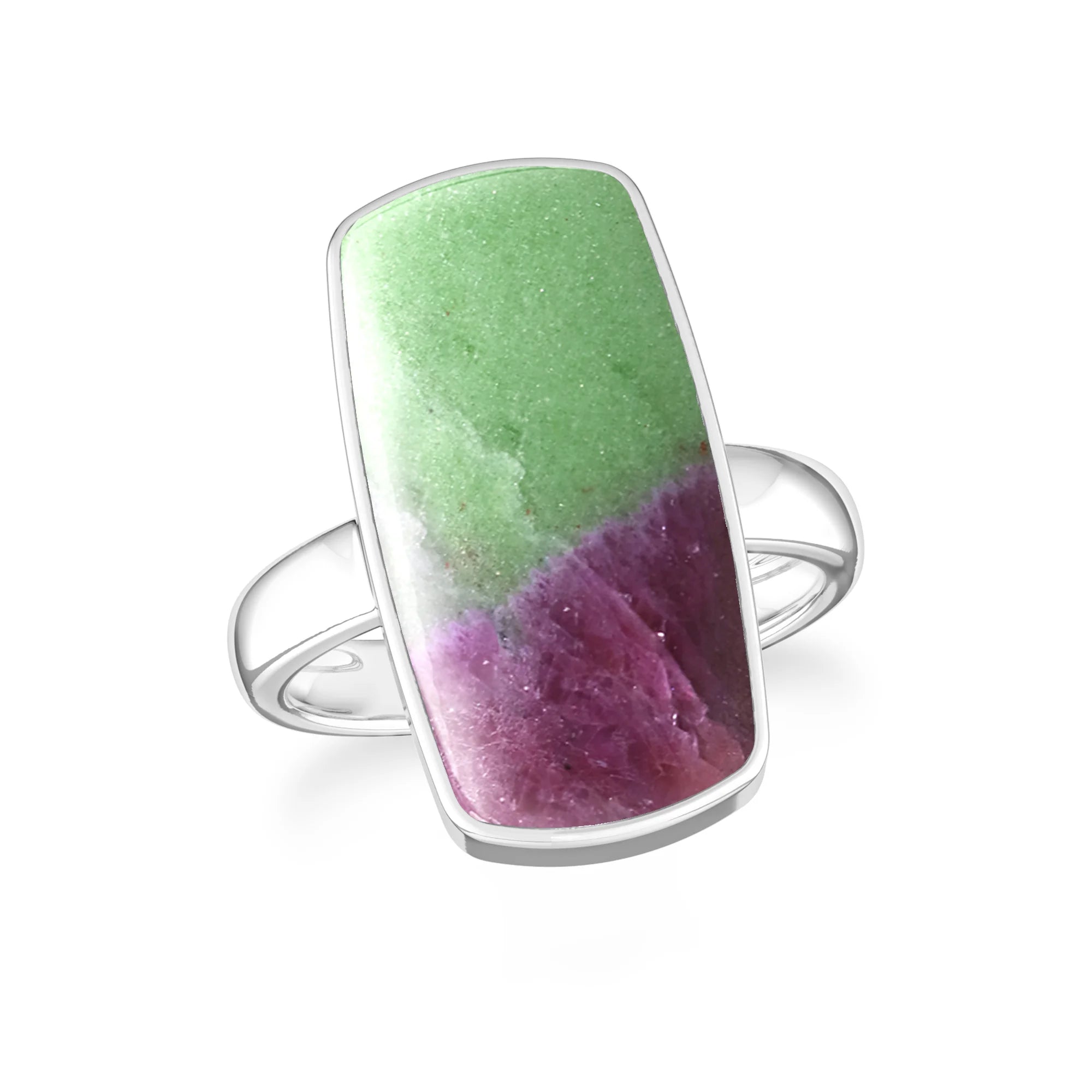ruby-zoisite bezel-set ring