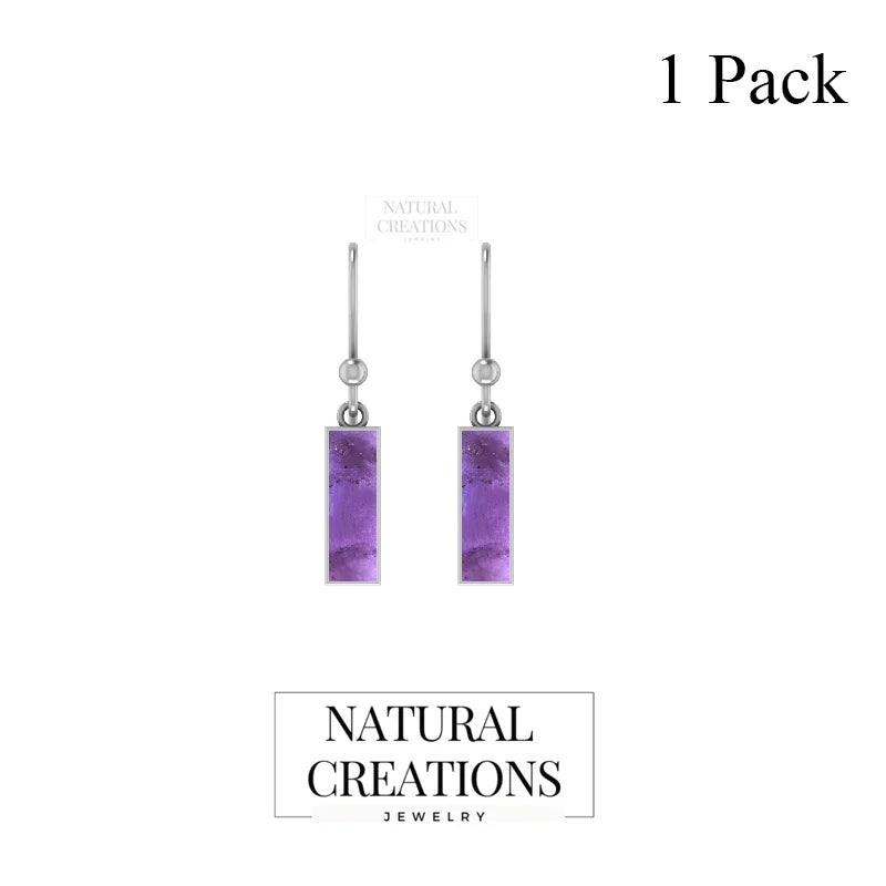 amethyst slice earrings