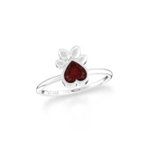 garnet bezel-set ring