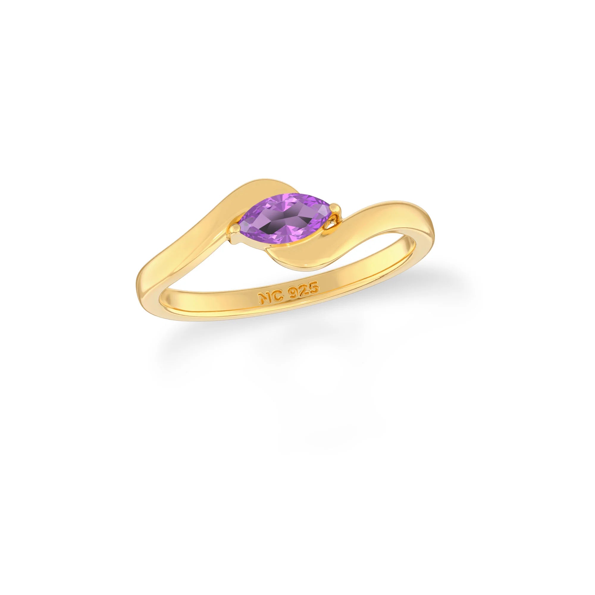 amethyst prong-set ring