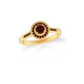 garnet prong-set ring