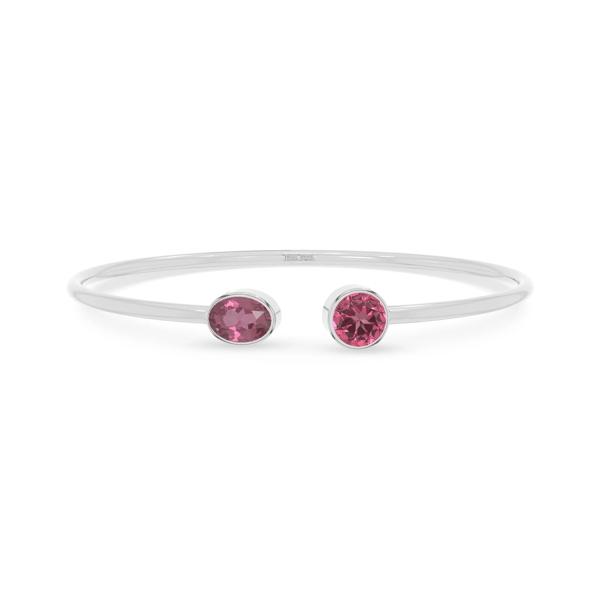 pink tourmaline cut bracelet